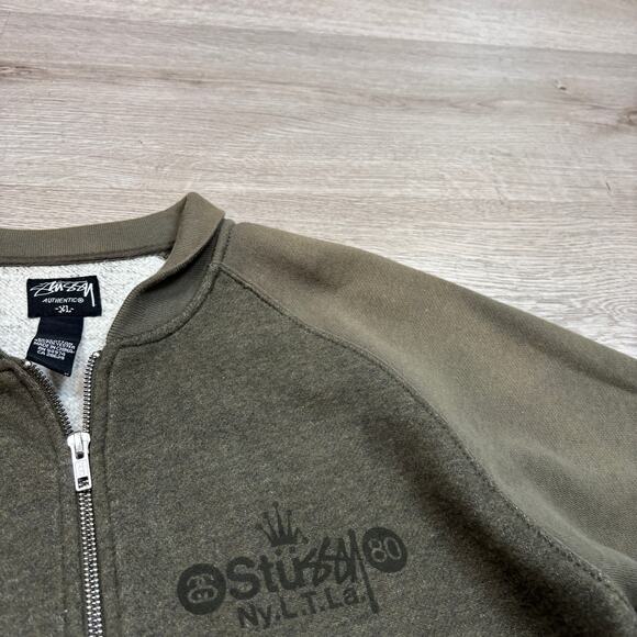 Vintage Stussy NYLTLA Full Zip Track Sweatshirt Jacket Men's XL Y2K Streetwear - Picture 16 of 16